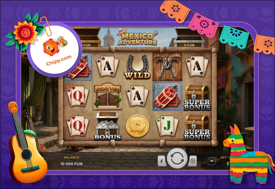 Vista general del juego Mexico Adventure